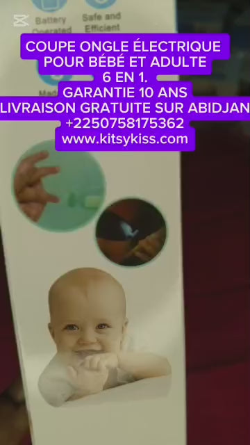 Kit de Soin des Ongles Électrique 6-en-1 à LED pour Bébé